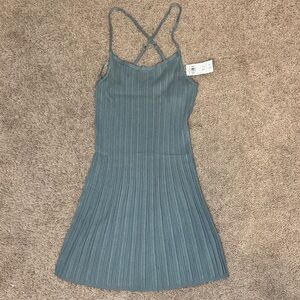 Abercrombie & Fitch Gray Ribbed Knit Dress